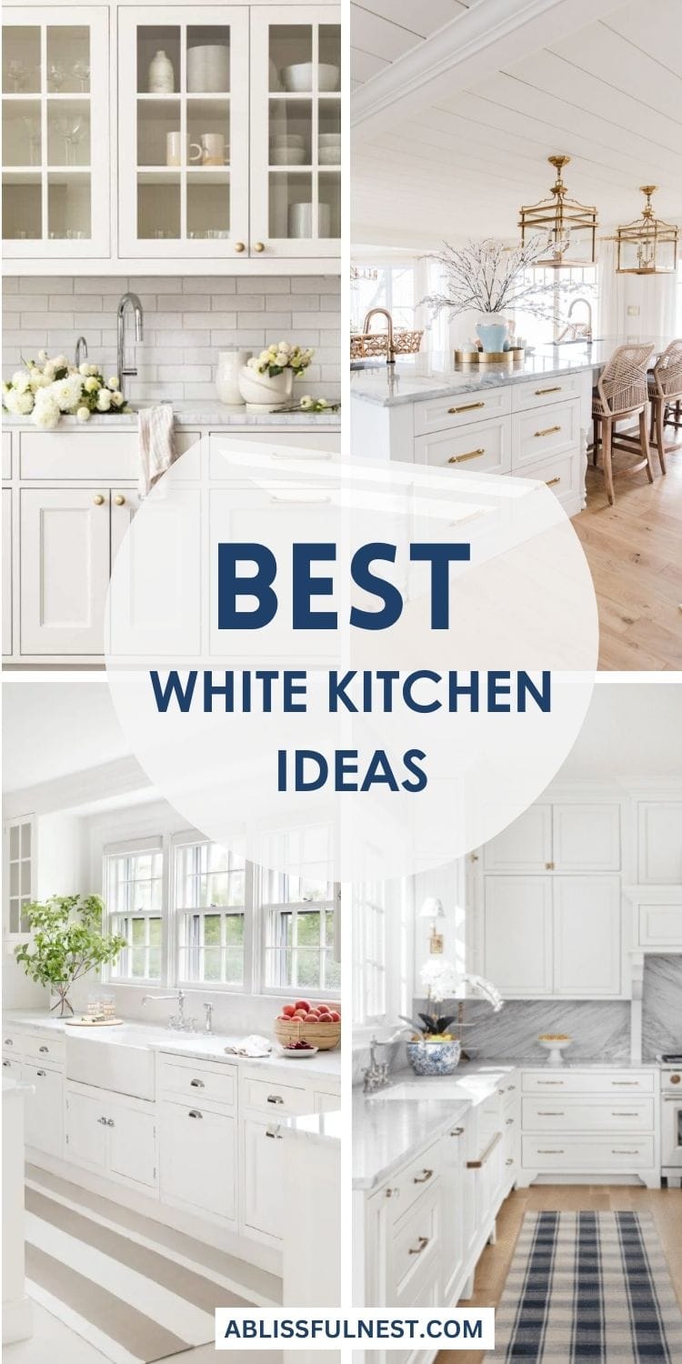 Gorgeous White Kitchen Ideas | A Blissful Nest