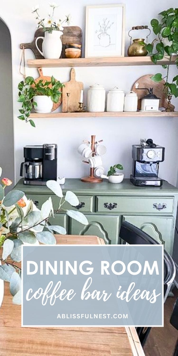 Dining Room Coffee Bar Ideas | A Blissful Nest