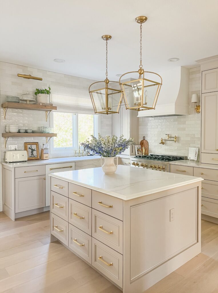 Taupe Kitchen Cabinet Colors | A Blissful Nest