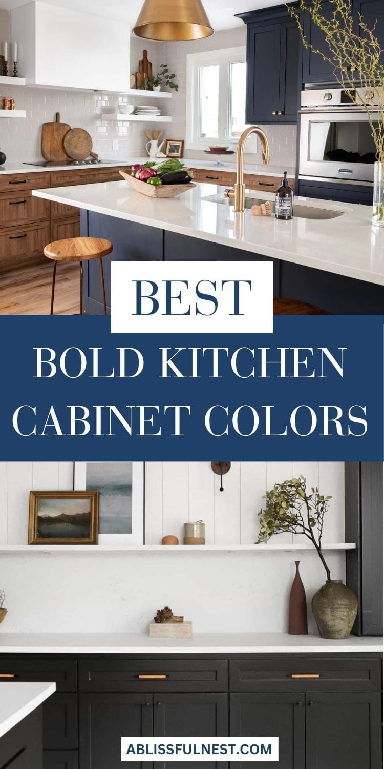 Bold Kitchen Cabinet Colors | A Blissful Nest