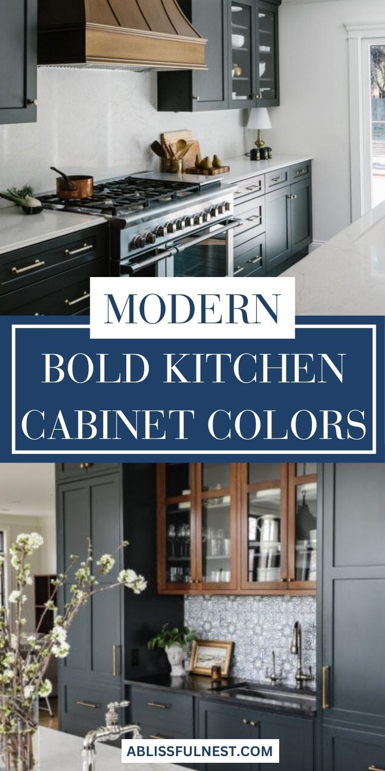 Bold Kitchen Cabinet Colors | A Blissful Nest