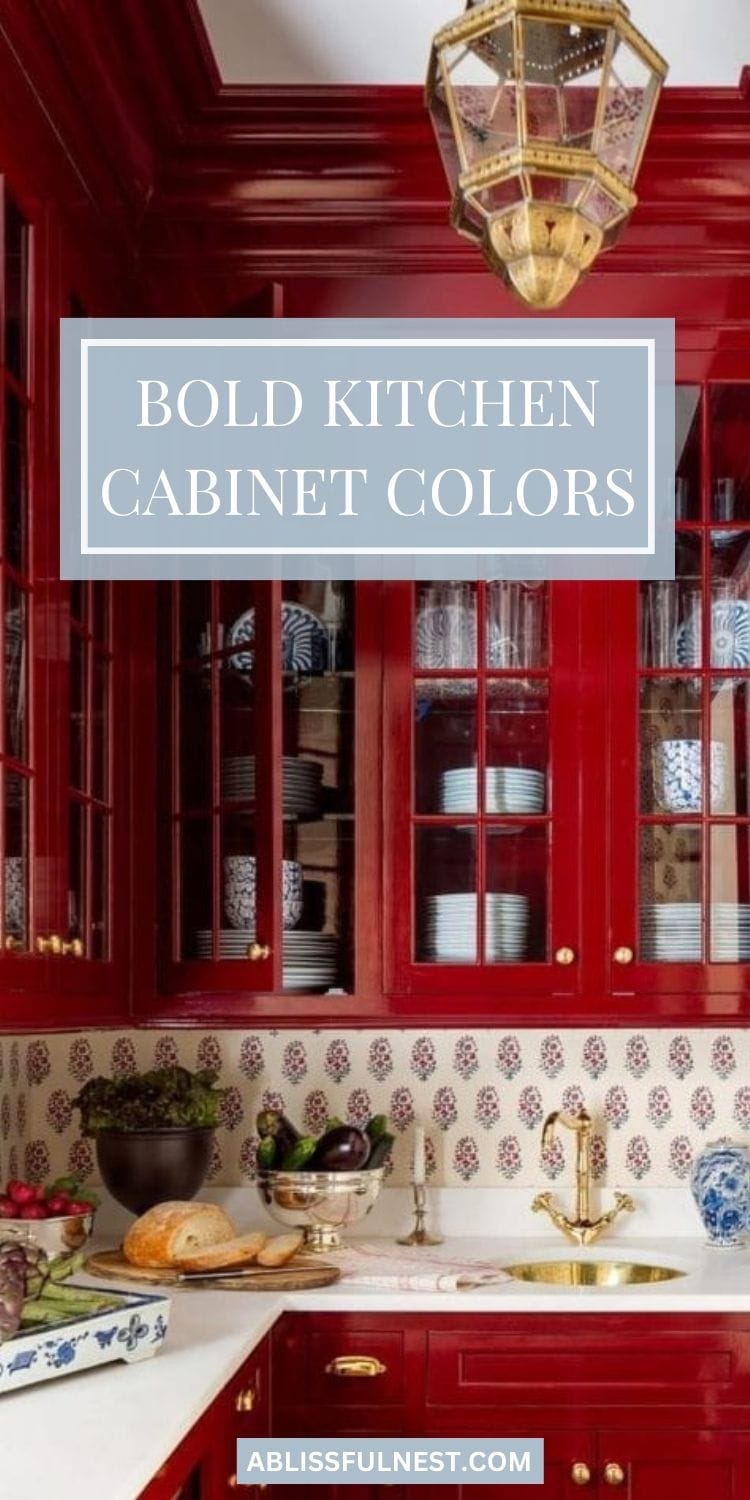 Bold Kitchen Cabinet Colors | A Blissful Nest