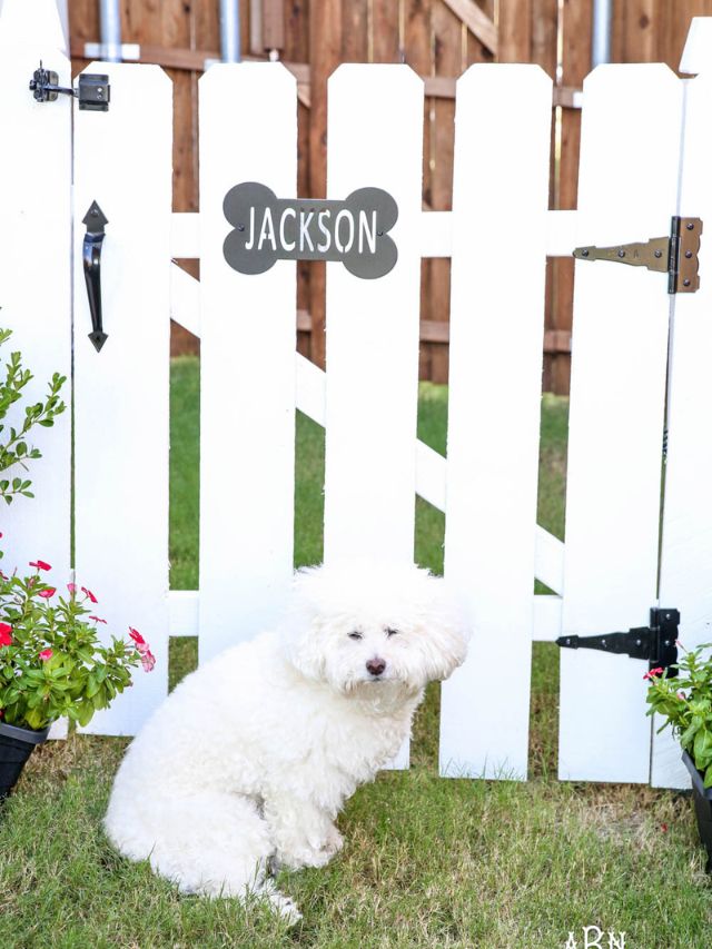 DIY Outdoor Dog Gate Tutorial for Large Opening Story