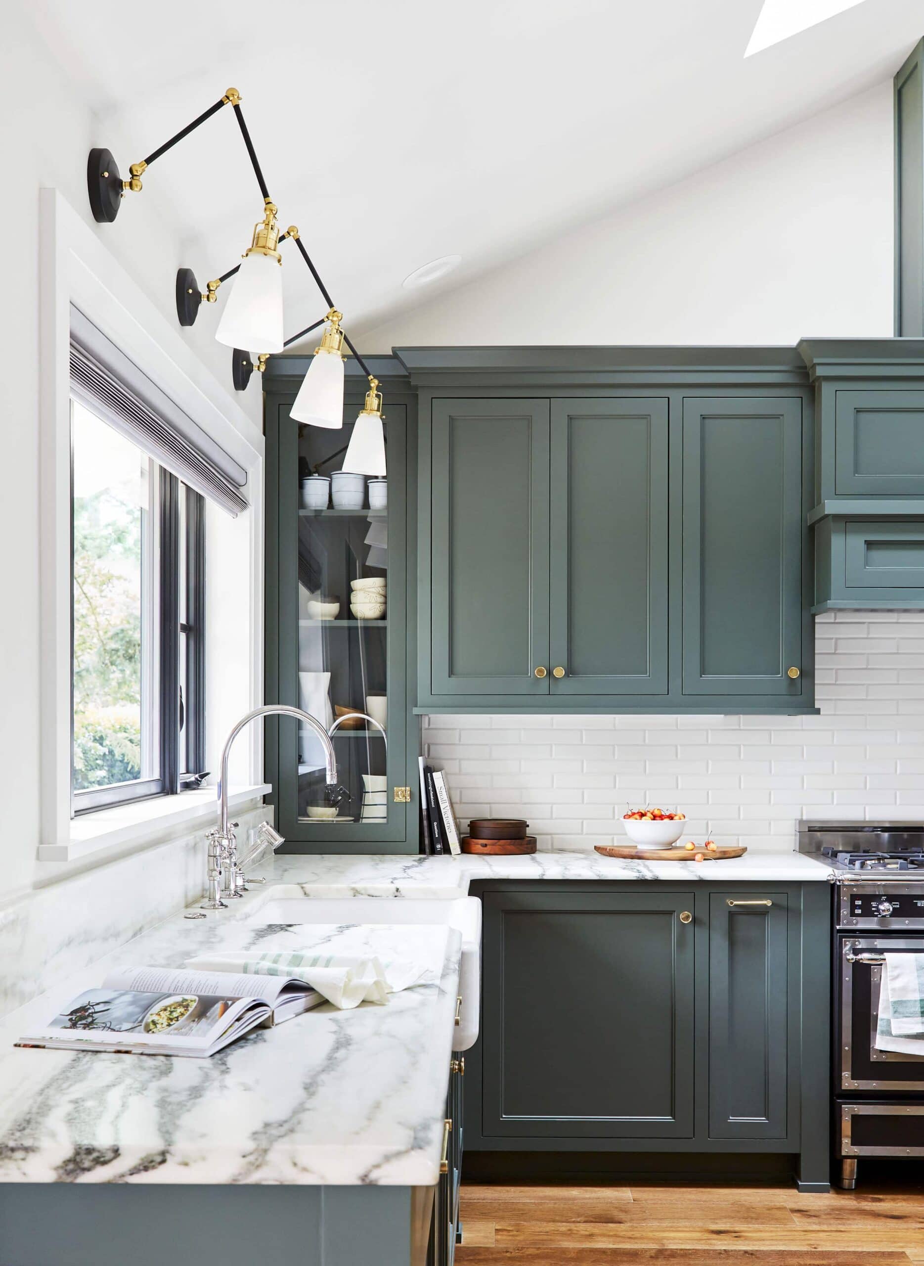 Dark Green Kitchen Cabinet Colors Story - A Blissful Nest, image size:1869x2560