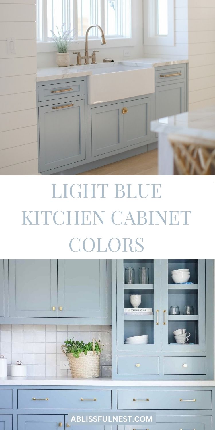 Light Blue Kitchen Cabinet Colors | A Blissful Nest