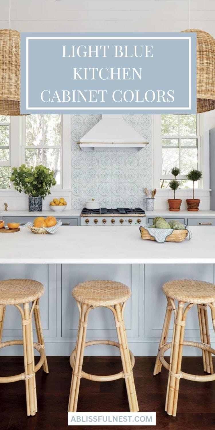 Light Blue Kitchen Cabinet Colors | A Blissful Nest