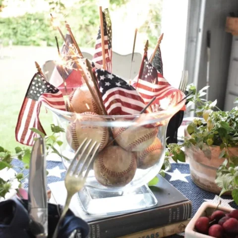 Image for Patriotic Baseball Decor