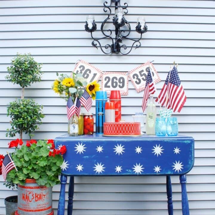 Image for Starry Patriotic Table Makeover