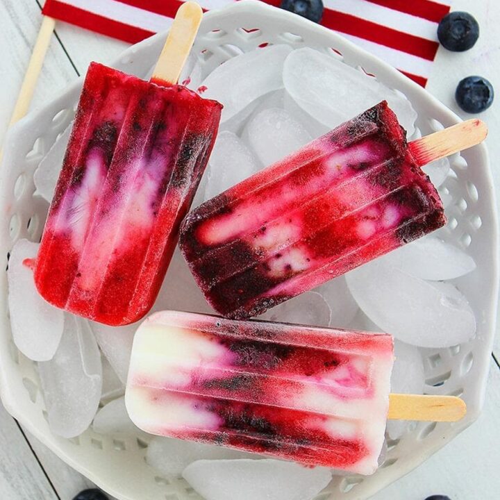 Image for Firecracker Berry Frozen Yogurt Pops