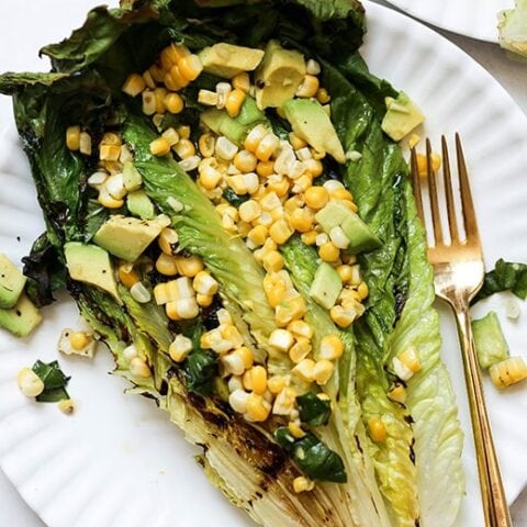 Image for Grilled Romaine Salad with Corn and Avocado