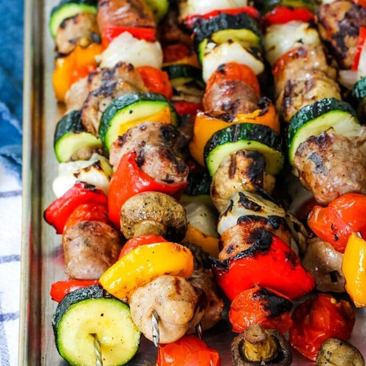 Image for Veggie and Sausage Shish Kabobs