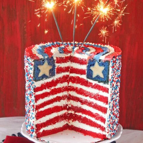 Image for American Flag Layer Cake