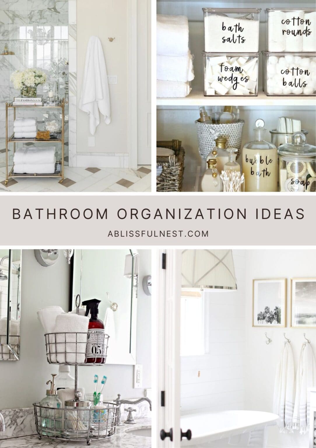 Bathroom Organization Ideas | A Blissful Nest