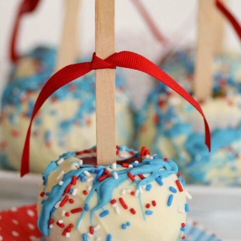 Image for Patriotic White Chocolate Dipped Apples