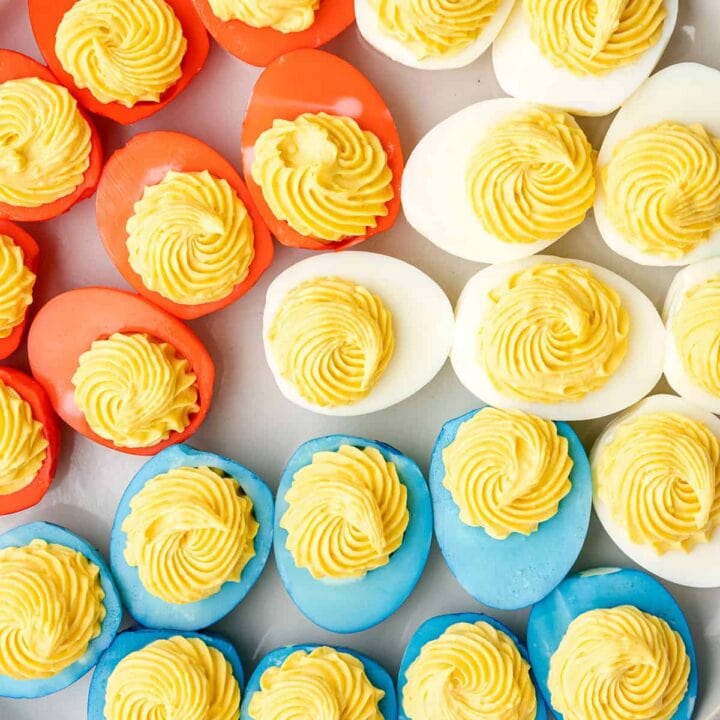 Image for Red White and Blue Colored Deviled Eggs