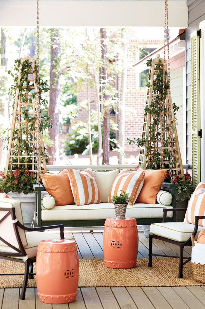 Colorful Front Porches | A Blissful Nest