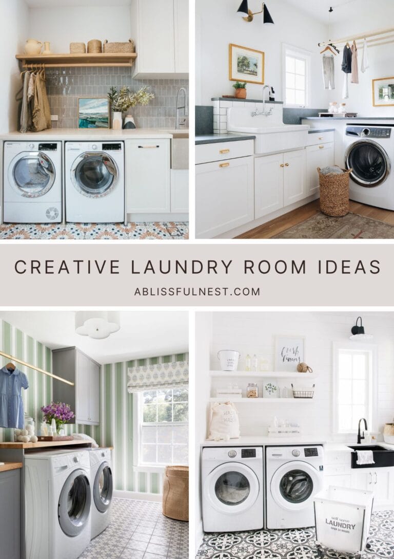 Creative Laundry Room Ideas | A Blissful Nest