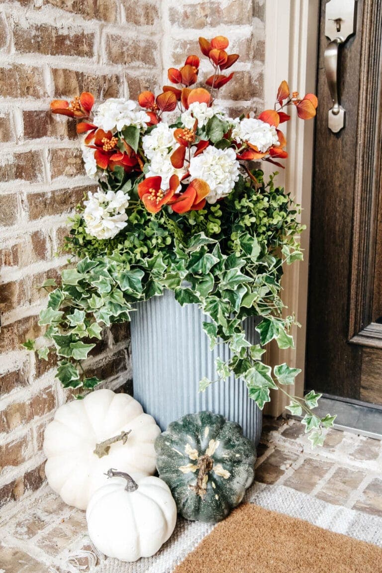 Faux Fall Outdoor Flowers