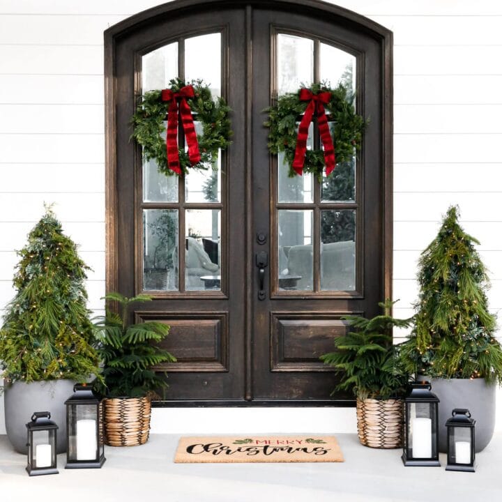 Image for Classic Red Bows, Lanterns, & A Cheerful Doormat