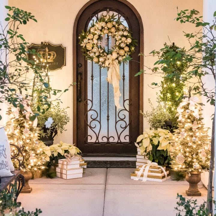 Image for Silver & Gold Wreath with Fairy Lights 