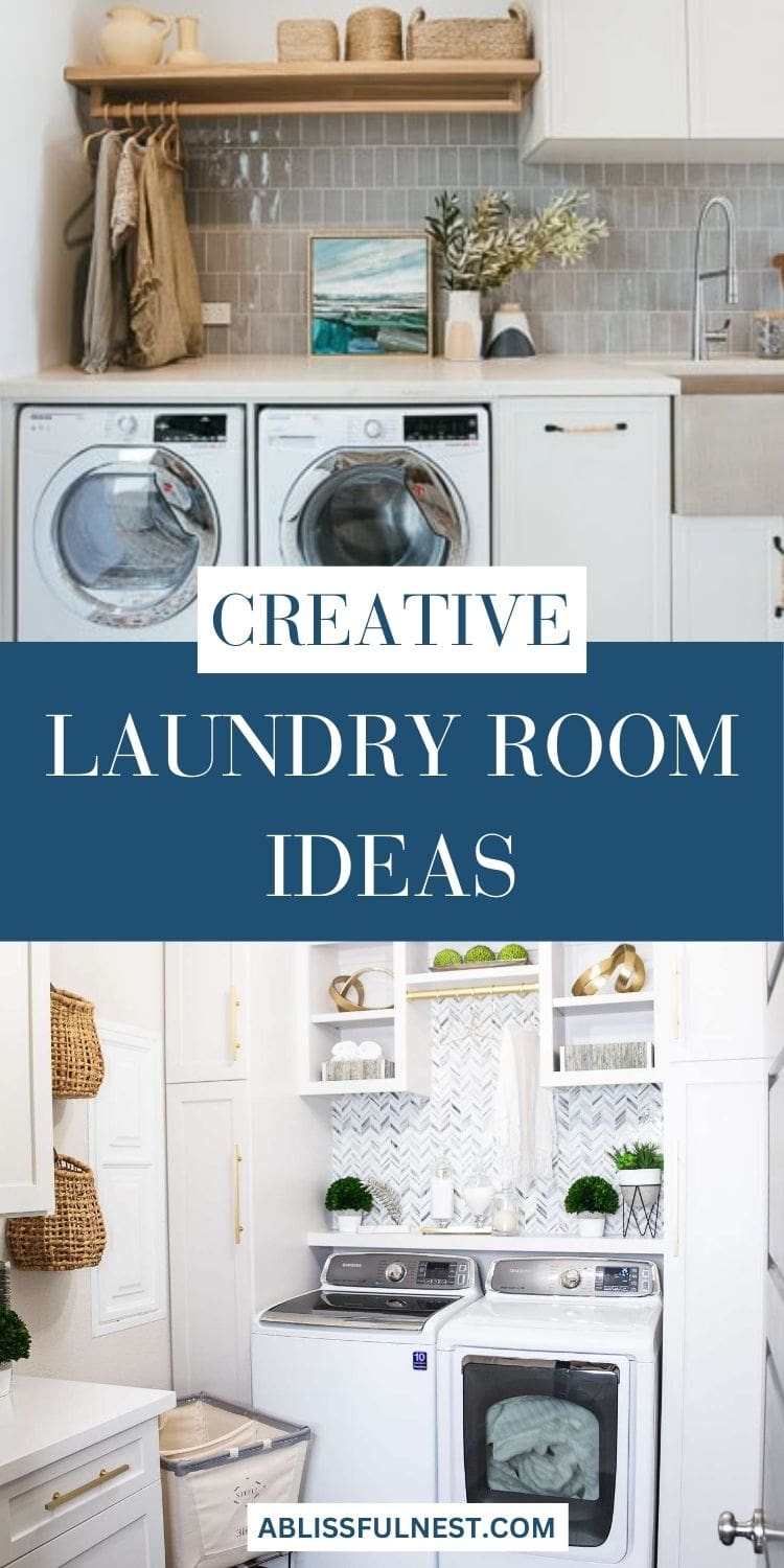 Creative Laundry Room Ideas | A Blissful Nest
