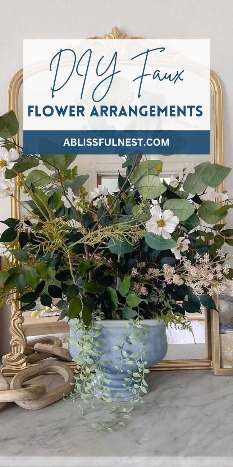 DIY Faux Flower Arrangements | A Blissful Nest