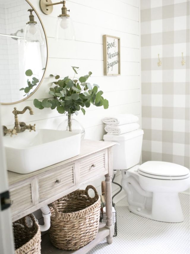 Farmhouse Powder Room-Webstories- Cover