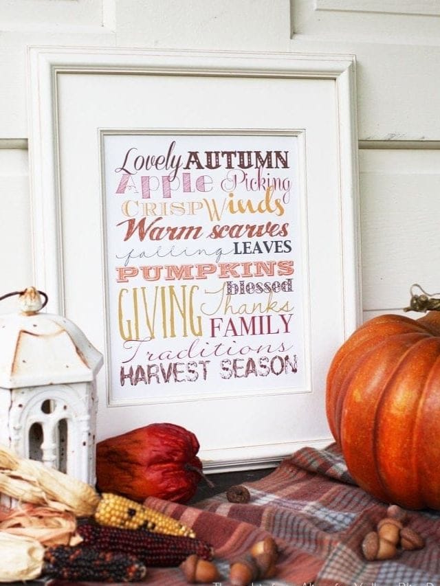 Free Fall Printables For Fall Decorating-Webstories- Cover