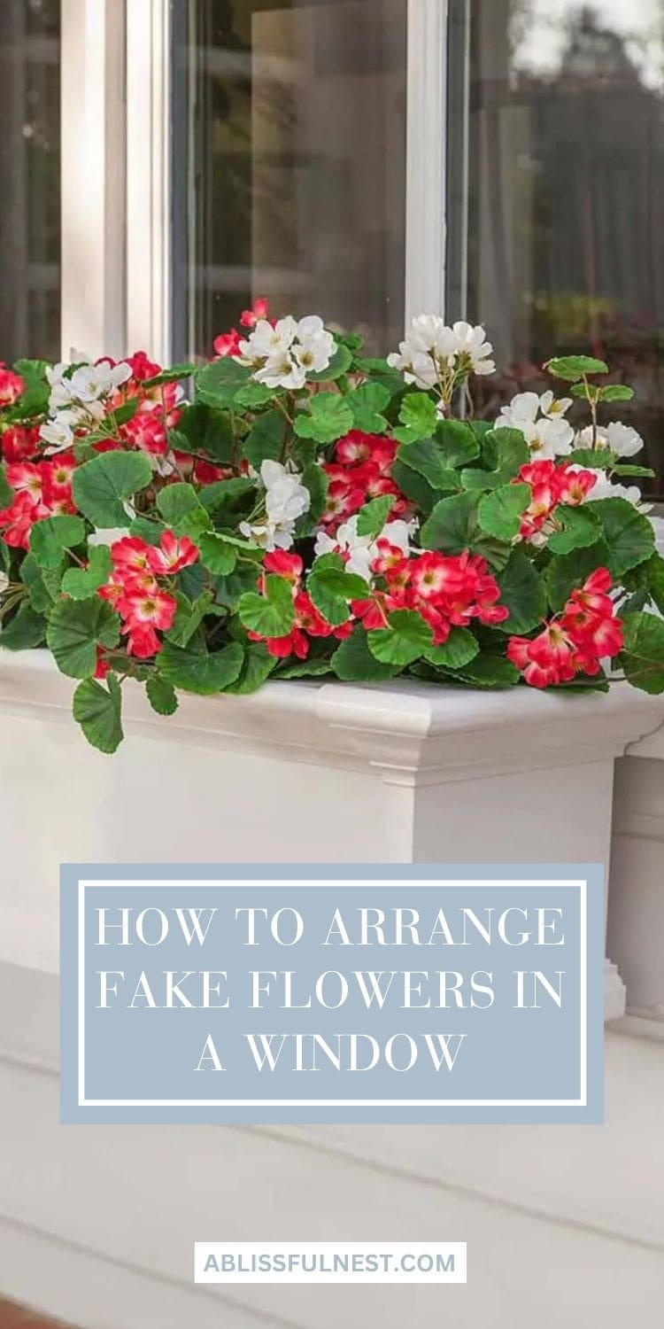 How To Arrange Fake Flowers In A Window | A Blissful Nest