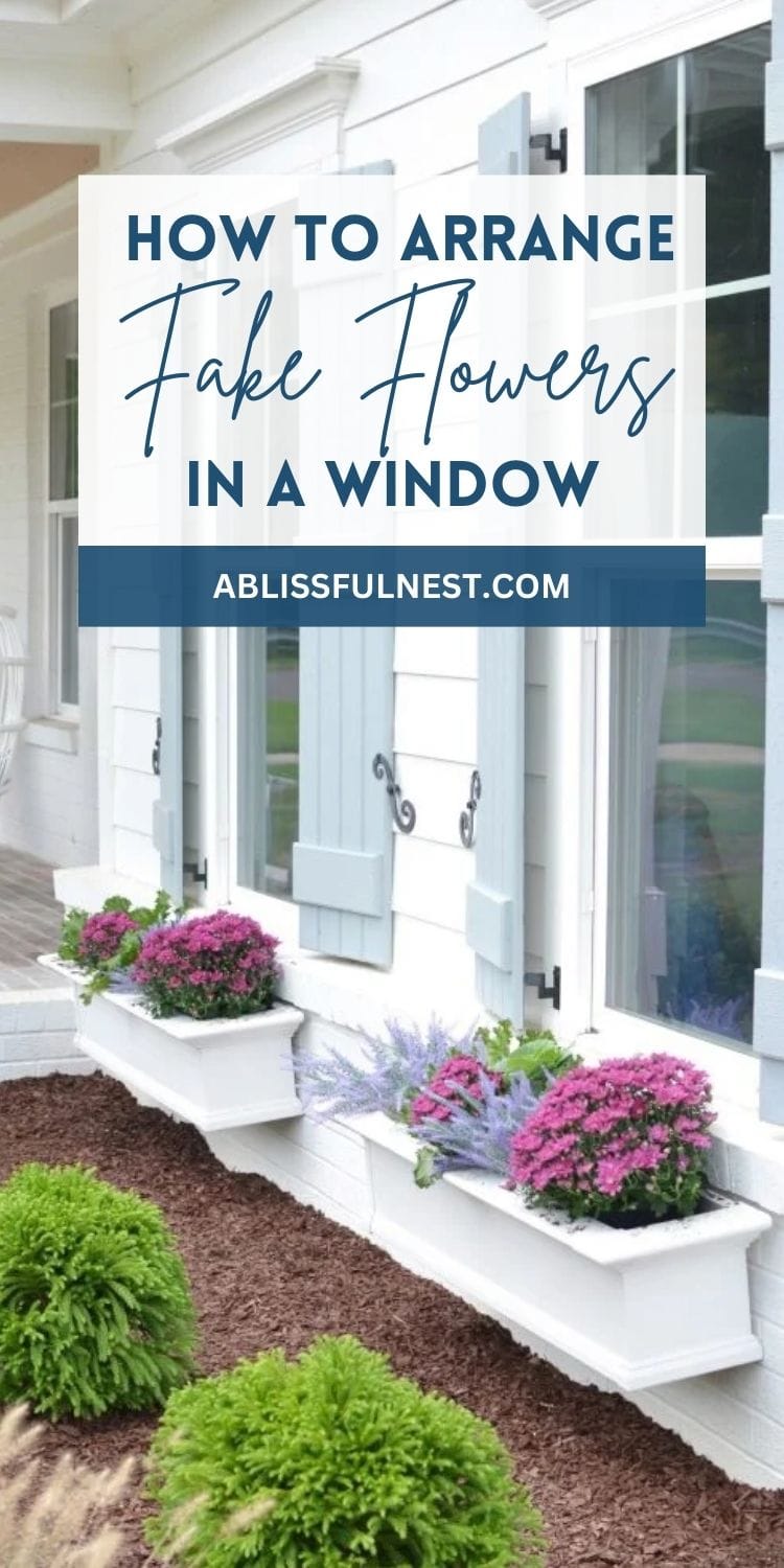 How To Arrange Fake Flowers In A Window | A Blissful Nest