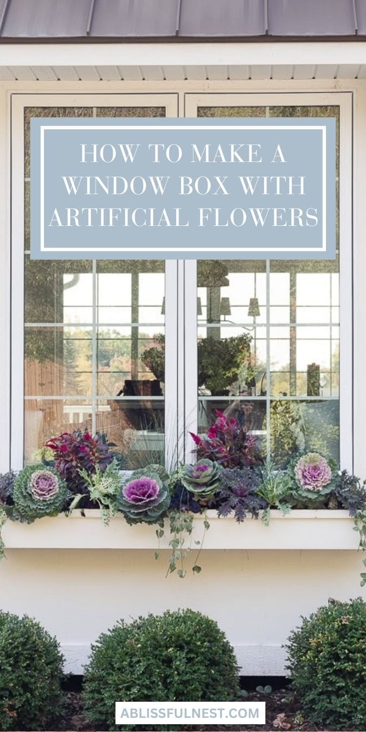 How To Make A Window Box With Artificial Flowers | A Blissful Nest