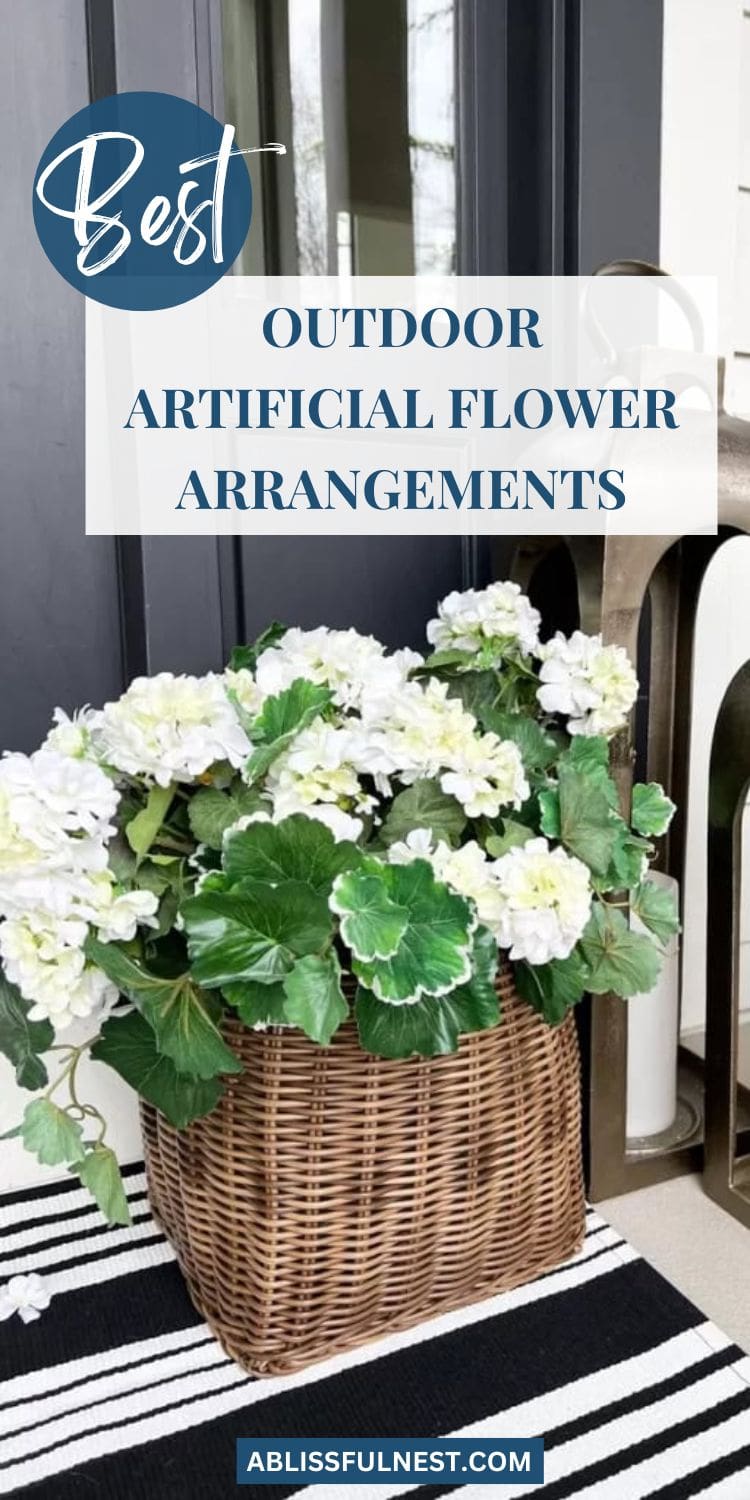 Outdoor Artificial Flower Arrangements | A Blissful Nest
