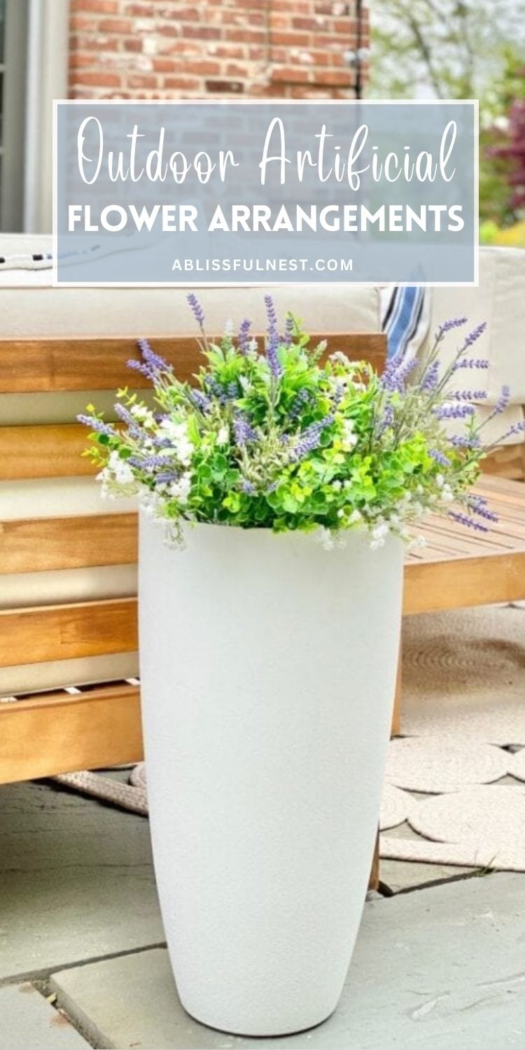 Outdoor Artificial Flower Arrangements | A Blissful Nest
