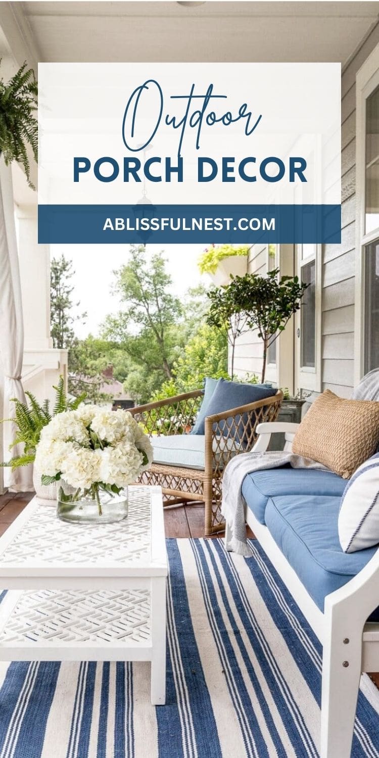 Outdoor Porch Decor | A Blissful Nest