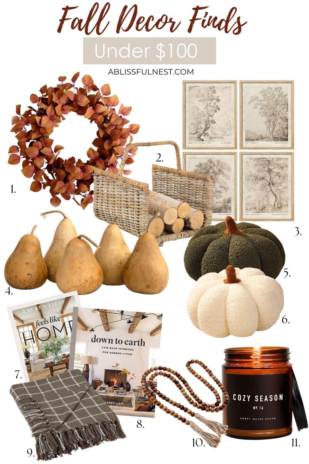 Stylish + Affordable Fall Decor Finds Under 0