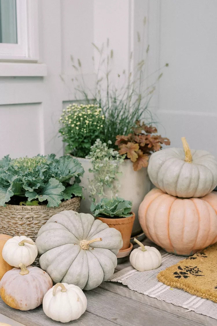 Fall Planters For Front Porch