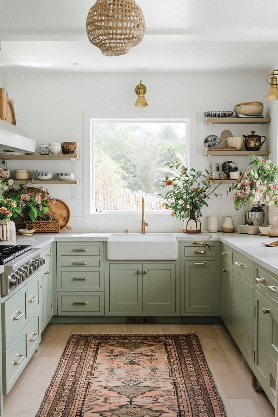 Light Green Kitchen Cabinet Colors