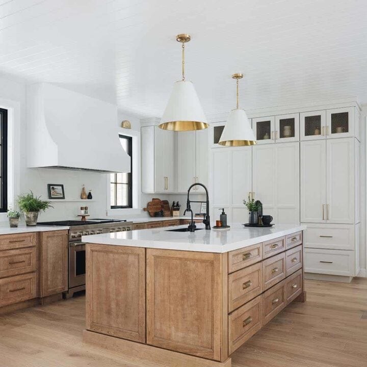 Image for Honey-Toned Oak Cabinets With White Countertops