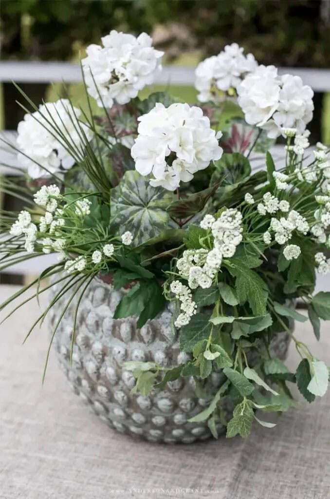 Outdoor Artificial Flower Arrangements | A Blissful Nest