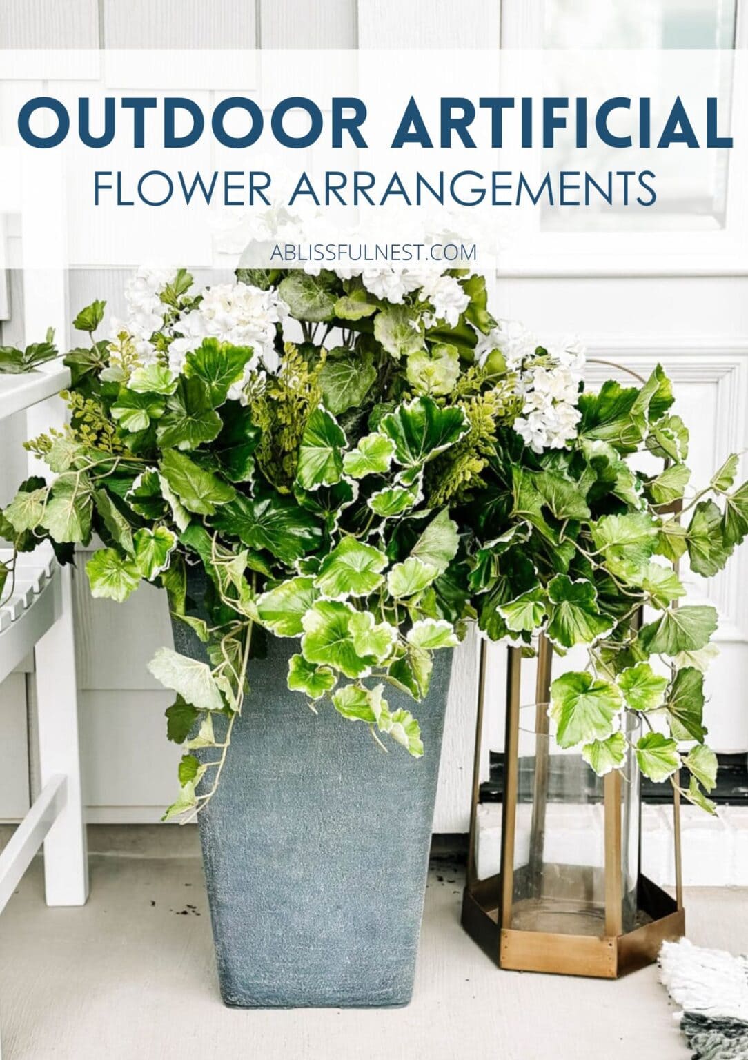 Outdoor Artificial Flower Arrangements | A Blissful Nest