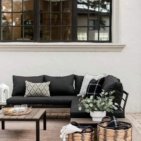 Image for Sleek Black Sofa Setup