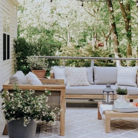 Image for Light Wood Seating With Soft Cushions