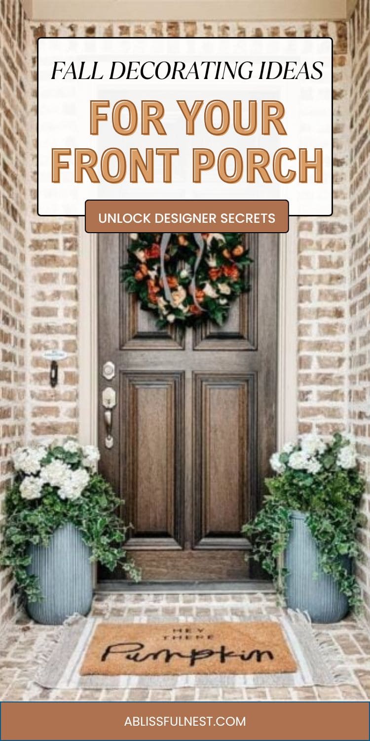 Fall Decorating Ideas For Your Front Porch | A Blissful Nest