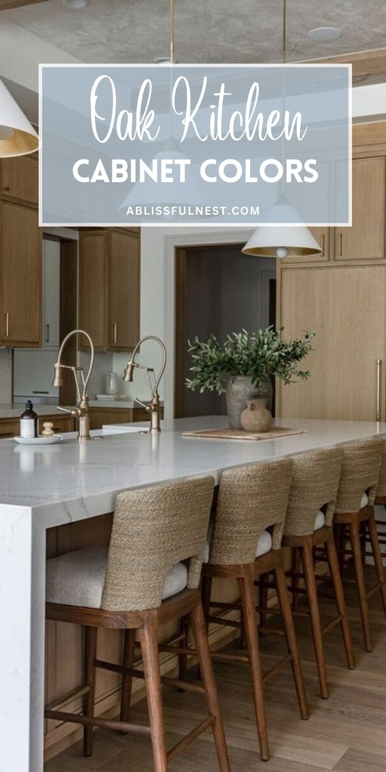 Oak Kitchen Cabinet Colors | A Blissful Nest