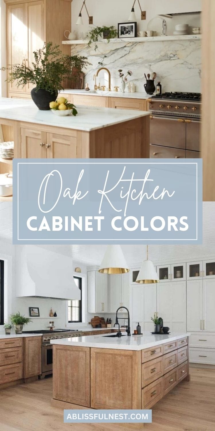 Oak Kitchen Cabinet Colors | A Blissful Nest