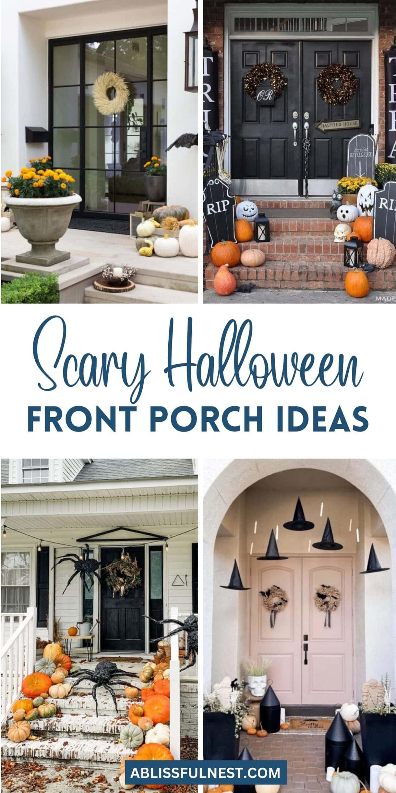 Scary Halloween Front Porch Ideas | A Blissful Nest