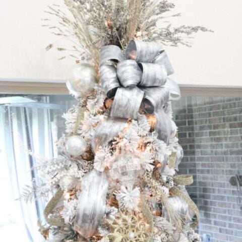 Image for Frosted Silver Bow With Glittering Branches