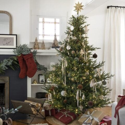 Image for Burlap Ribbons & Wooden Ornaments