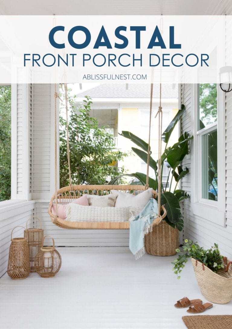 Coastal Front Porch Decor | A Blissful Nest