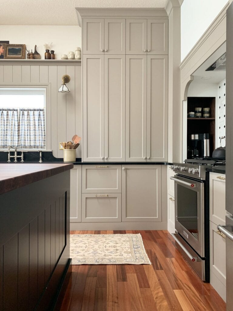 Dark Beige Kitchen Cabinets | A Blissful Nest